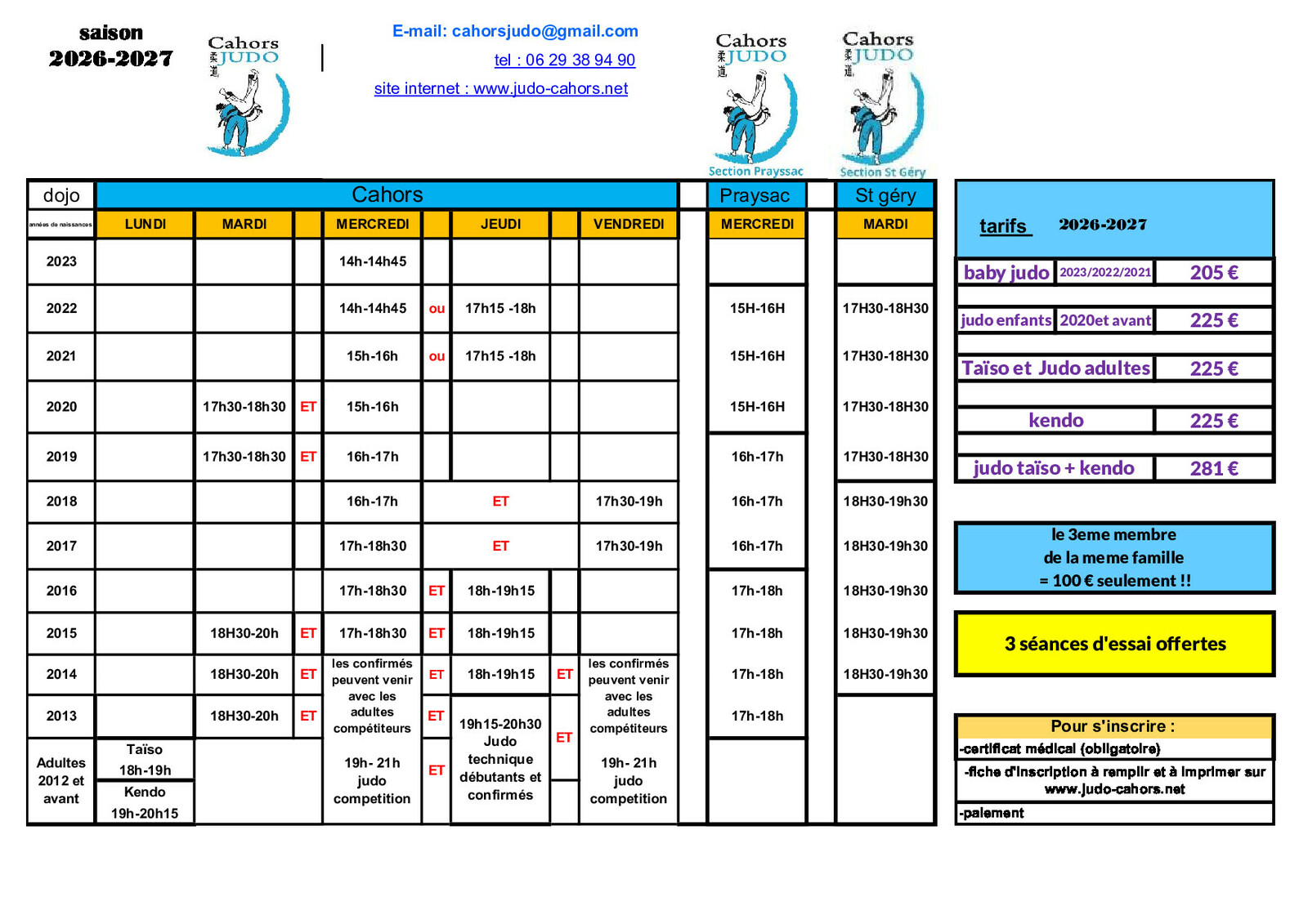 les infos pour la rentrée 2026 2027