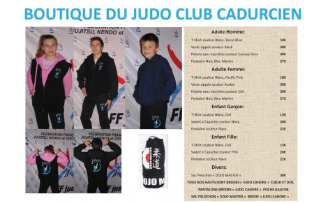 Boutique textile Cahors Judo 