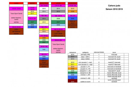 le planning 2018 2019 est ici :